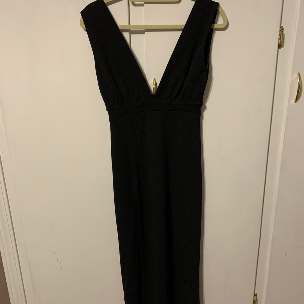 Black midi dress